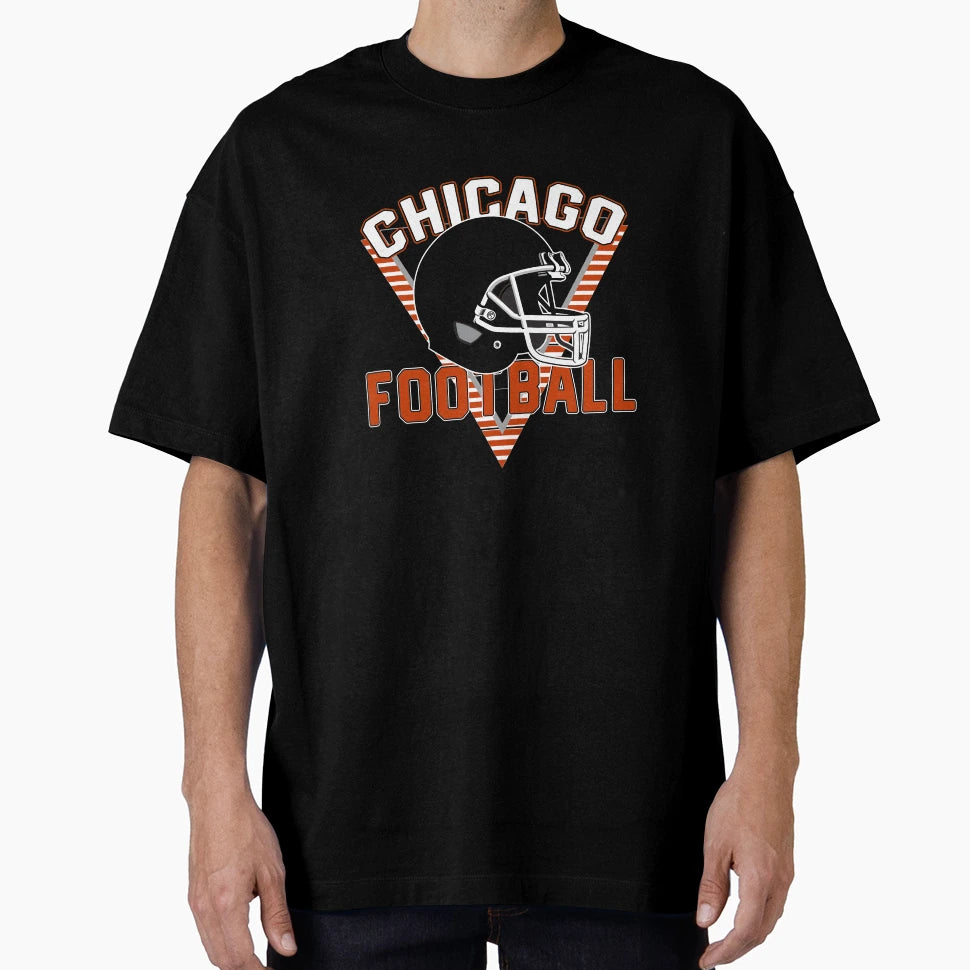Old School Chicago Football 90S T-Shirt - Unique Graphic Men Women - T-Shirt, Sweatshirt, Hoodie