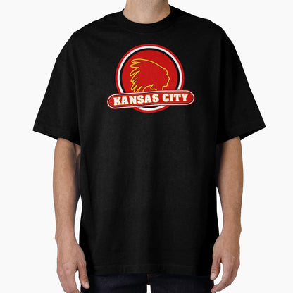 Kansas City Indian W Kc Circle T-Shirt - Unique Graphic for Adults - T-Shirt, Sweatshirt, Hoodie