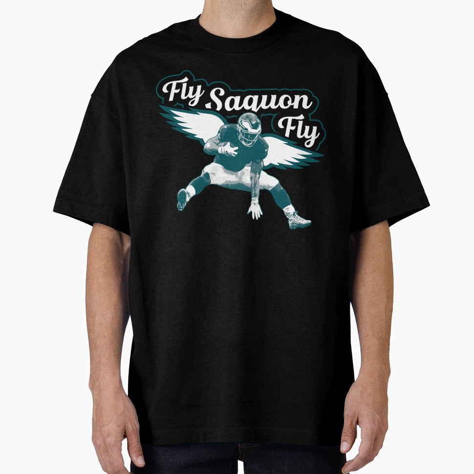 Fly Saquon Fly T-Shirt - Casual Everyday Wear for Adults - T-Shirt, Sweatshirt, Hoodie