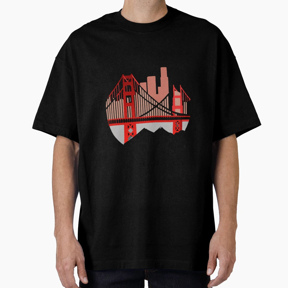 Bridging Elegance Golden Gate Bridge T-Shirt - Aesthetic Graphic for Adults - T-Shirt, Sweatshirt, Hoodie