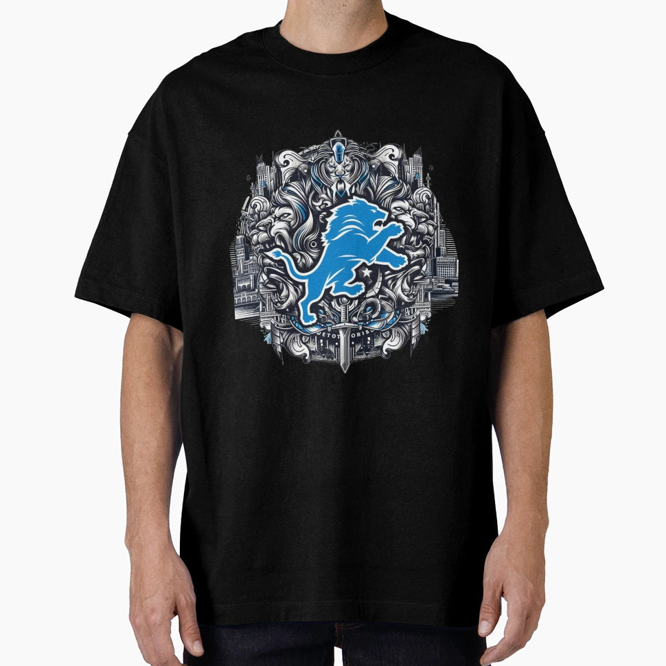Motown Roar Stylish Detroit Lion T-Shirt - Fun Novelty Design for Adults - T-Shirt, Sweatshirt, Hoodie