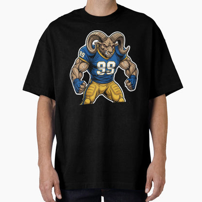 Mighty Ram Football Player 99 Blue And T-Shirt - Streetwear Style Unisex - T-Shirt, Sweatshirt, Hoodie