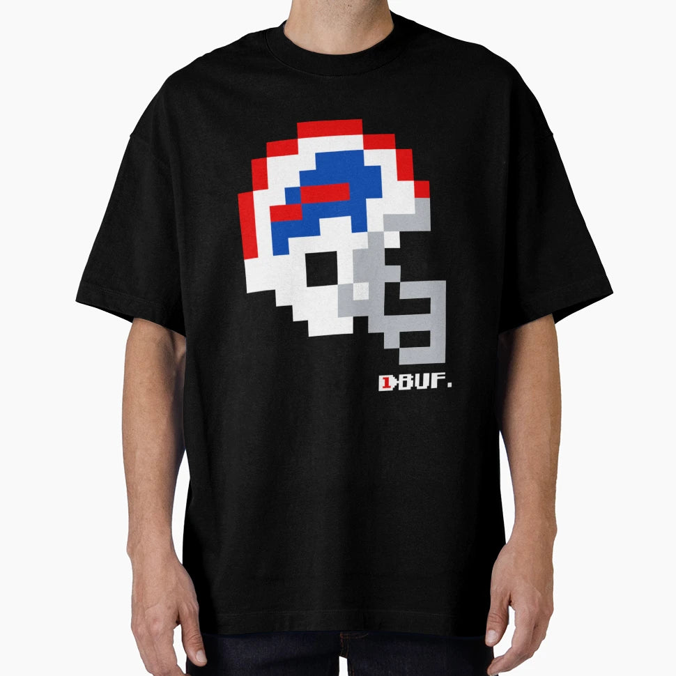 Buf White Helmet Tecmo Bowl T-Shirt - Graphic Print Men Women - T-Shirt, Sweatshirt, Hoodie