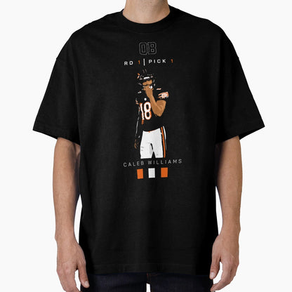 CW Qb Bears 18 Round 1 Pick 1 Art T-Shirt - Casual Everyday Wear Unisex - T-Shirt, Sweatshirt, Hoodie