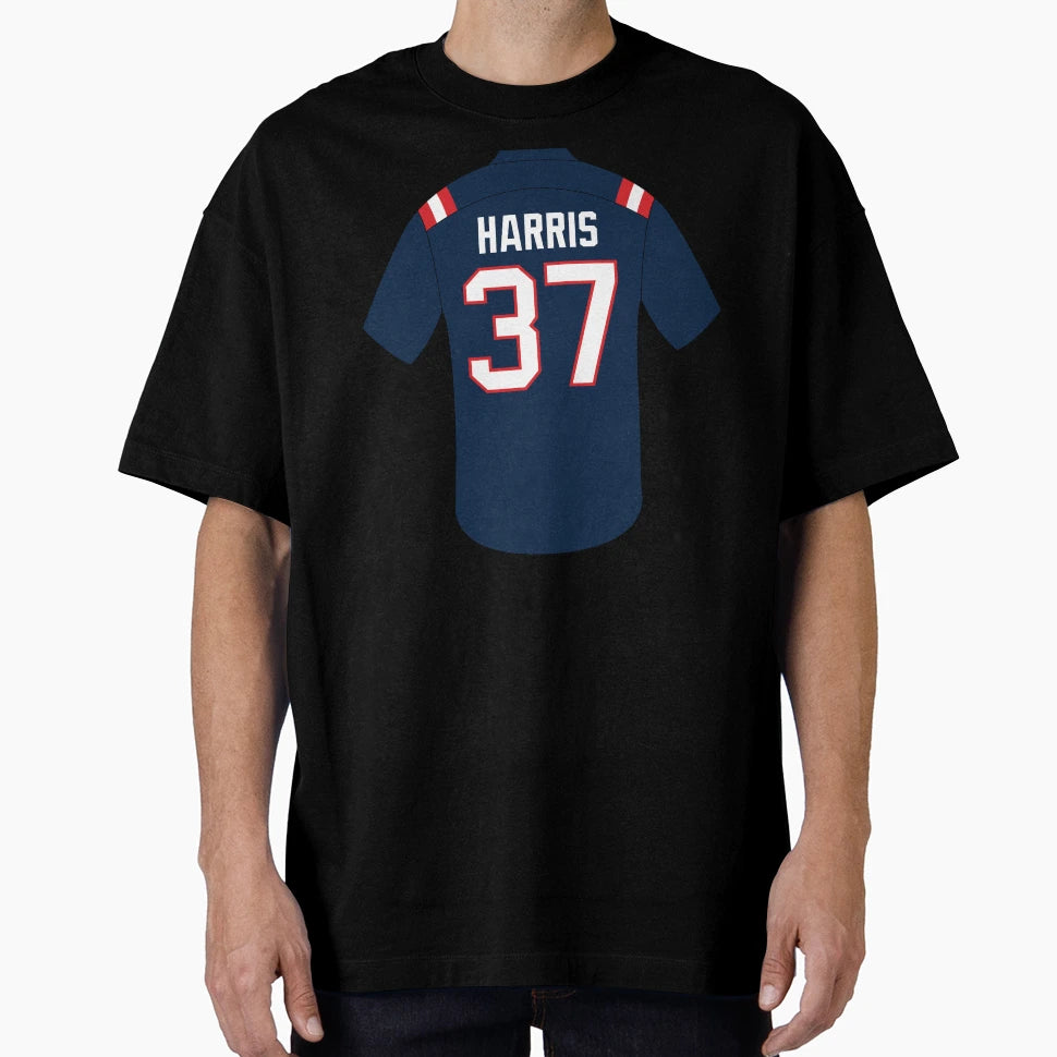 Damien Harris Jersey Number 37 T-Shirt - Trendy Graphic for Adults - T-Shirt, Sweatshirt, Hoodie