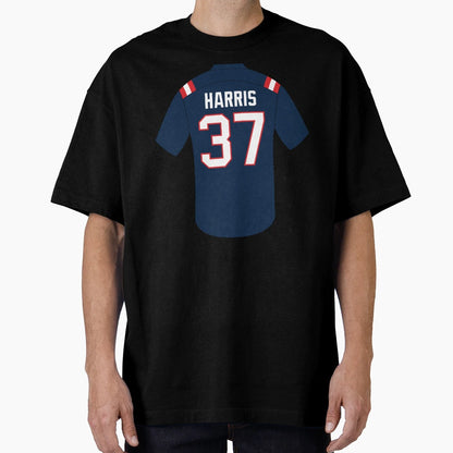 Damien Harris Jersey Number 37 T-Shirt - Trendy Graphic for Adults - T-Shirt, Sweatshirt, Hoodie