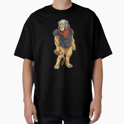 Lion American Football Sports T-Shirt - Casual Everyday Wear Unisex - T-Shirt, Sweatshirt, Hoodie