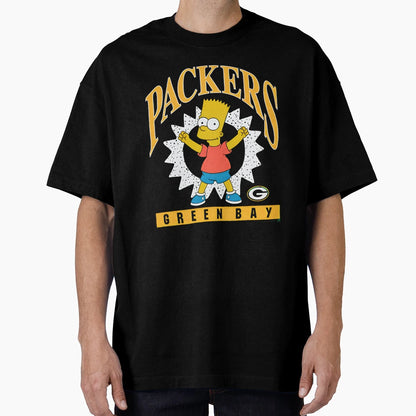 Simpsons Bart Greenbay Packers T-Shirt - Custom Art Print Men Women - T-Shirt, Sweatshirt, Hoodie