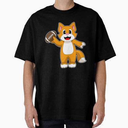 Cat American Football Sports T-Shirt - Custom Art Print for Adults - T-Shirt, Sweatshirt, Hoodie