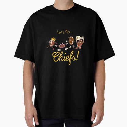 Kc Chiefs Cartoon Champs T-Shirt - Custom Art Print for Adults - T-Shirt, Sweatshirt, Hoodie