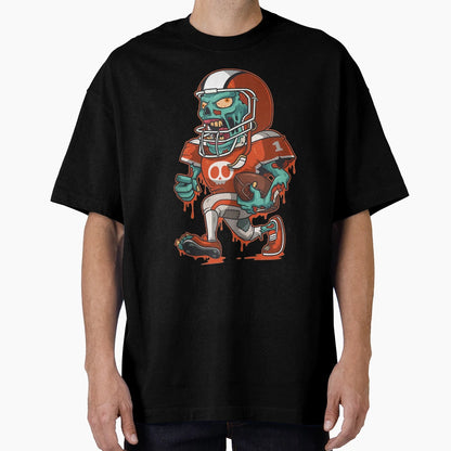 Zombie American Football Player T-Shirt - Fun Novelty Design Unisex - T-Shirt, Sweatshirt, Hoodie