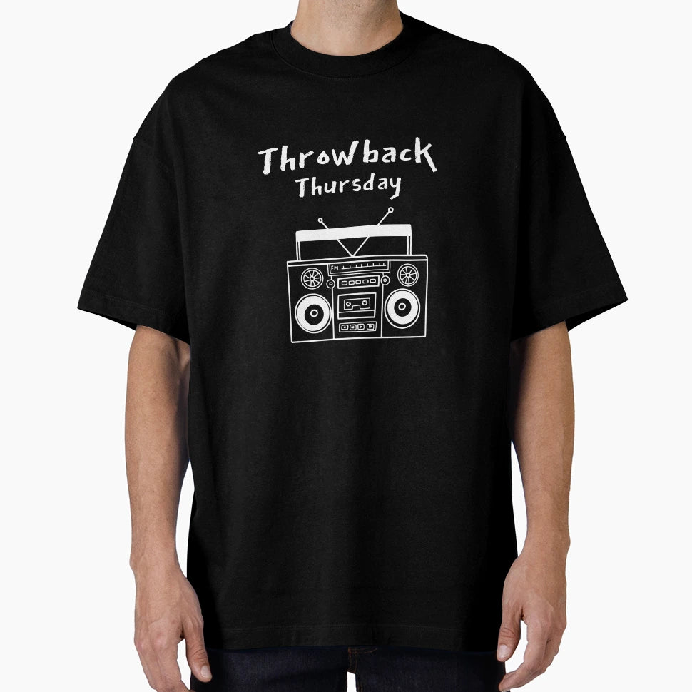 Throwback Thursday Boom Box Radio T-Shirt - Custom Art Print Men Women - T-Shirt, Sweatshirt, Hoodie