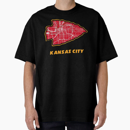 Kansas City Arrowhead Map Chiefs Colors T-Shirt - Unique Graphic Men Women - T-Shirt, Sweatshirt, Hoodie