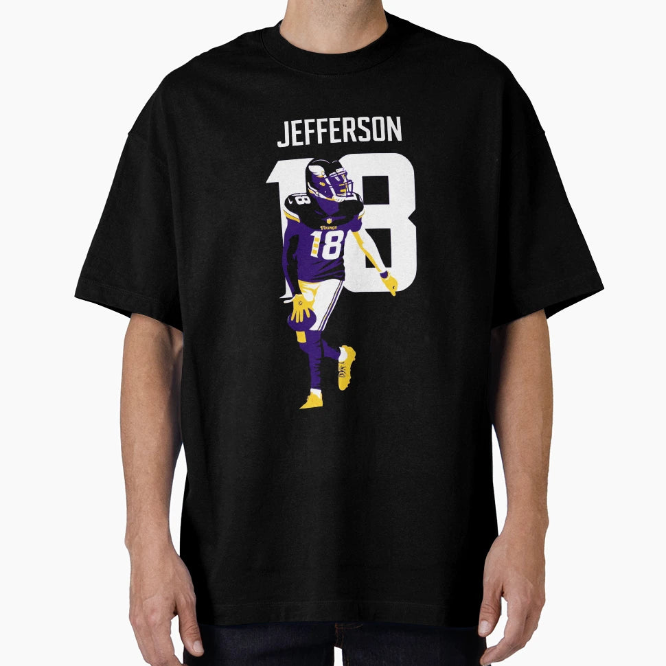 JJ Minnesota 18 Football Art T-Shirt - Novelty Apparel Men Women - T-Shirt, Sweatshirt, Hoodie