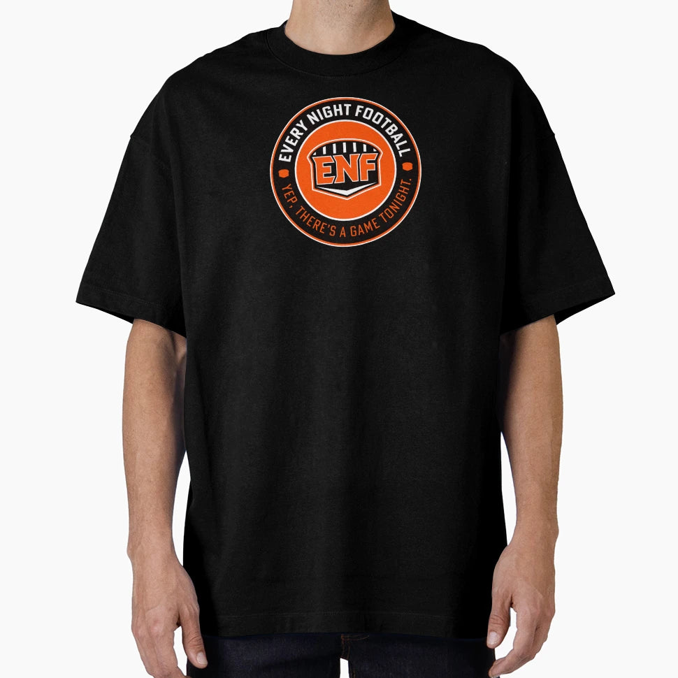 Every Night Football Circular Slogan T-Shirt - Unique Graphic Men Women - T-Shirt, Sweatshirt, Hoodie