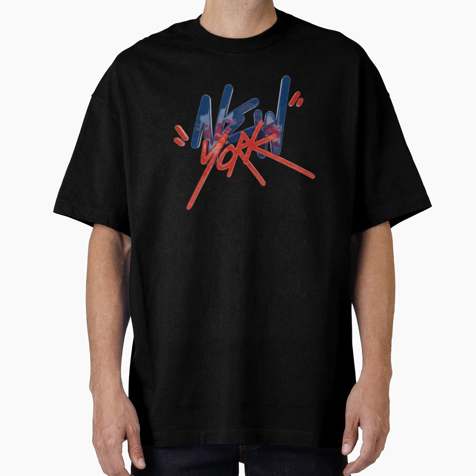 New York Typography 3D Graffiti T-Shirt - Minimalist Print for Adults - T-Shirt, Sweatshirt, Hoodie