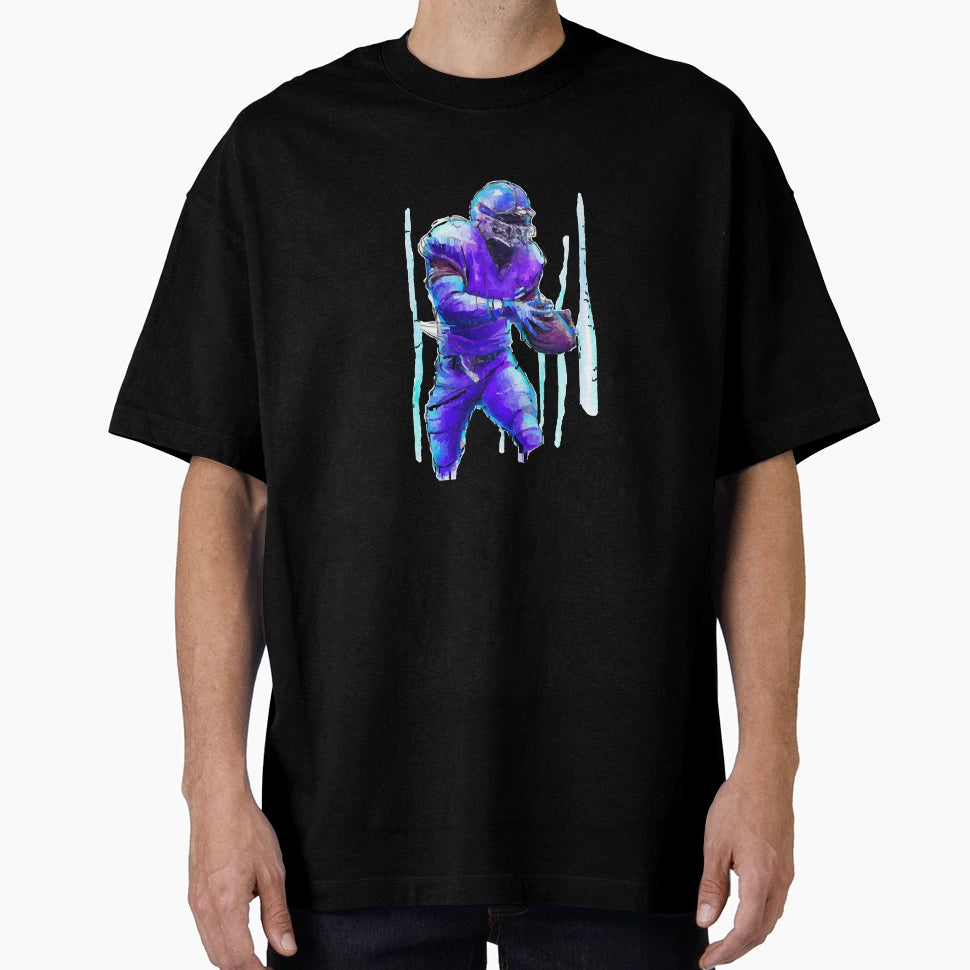 Cyberpunk Illustration Nfl Player T-Shirt - Graphic Print for Adults - T-Shirt, Sweatshirt, Hoodie