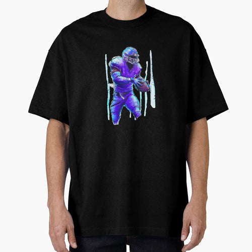 Cyberpunk Illustration Nfl Player T-Shirt - Graphic Print for Adults - T-Shirt, Sweatshirt, Hoodie