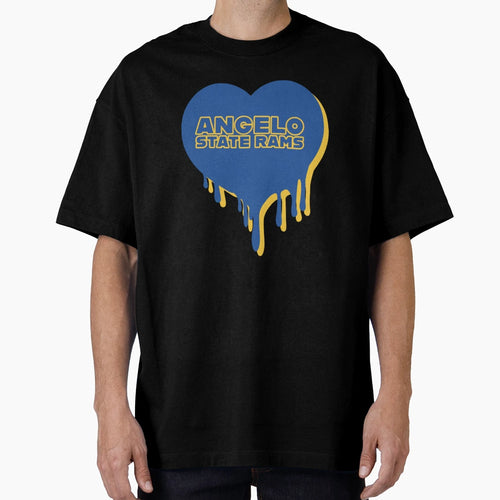Angelo State Rams Melty Heart Logo T-Shirt - Novelty Apparel Men Women - T-Shirt, Sweatshirt, Hoodie