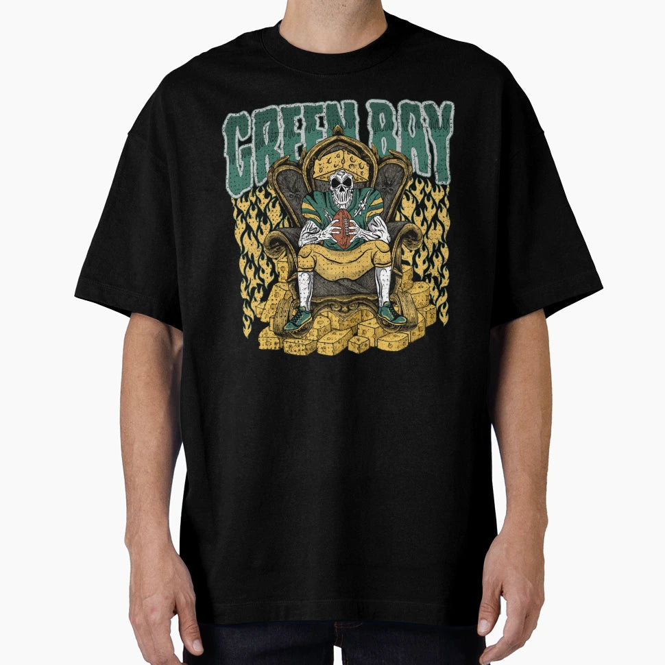 Green Bay Football Skull T-Shirt - Custom Art Print for Adults - T-Shirt, Sweatshirt, Hoodie