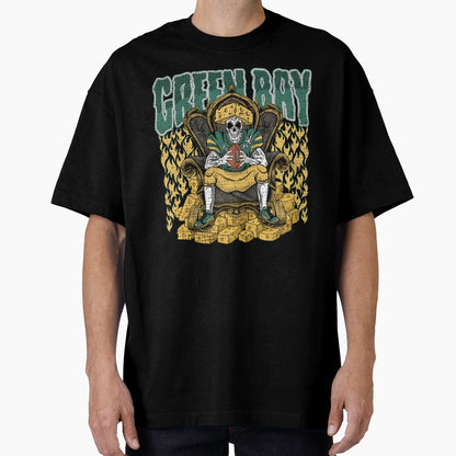 Green Bay Football Skull T-Shirt - Custom Art Print for Adults - T-Shirt, Sweatshirt, Hoodie