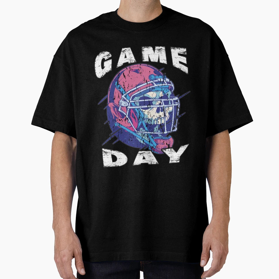 Game Day Halloween Skull Football T-Shirt - Streetwear Style Men Women - T-Shirt, Sweatshirt, Hoodie