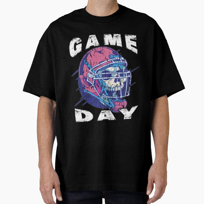 Game Day Halloween Skull Football T-Shirt - Streetwear Style Men Women - T-Shirt, Sweatshirt, Hoodie