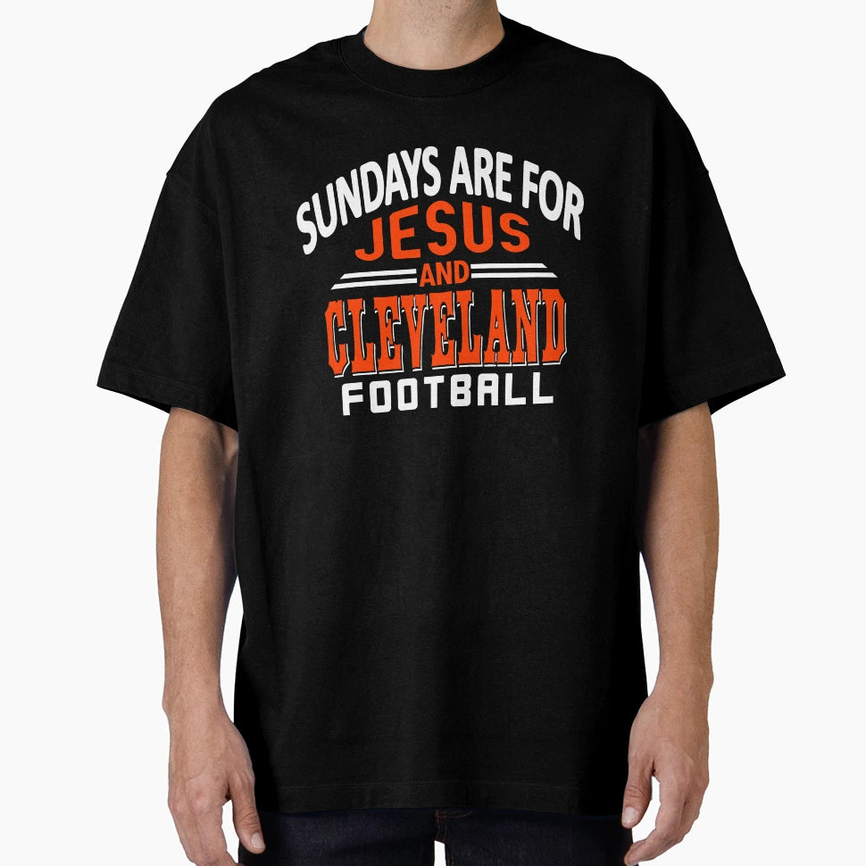 Cleveland Football Fan Sundays And T-Shirt - Unique Graphic for Adults - T-Shirt, Sweatshirt, Hoodie