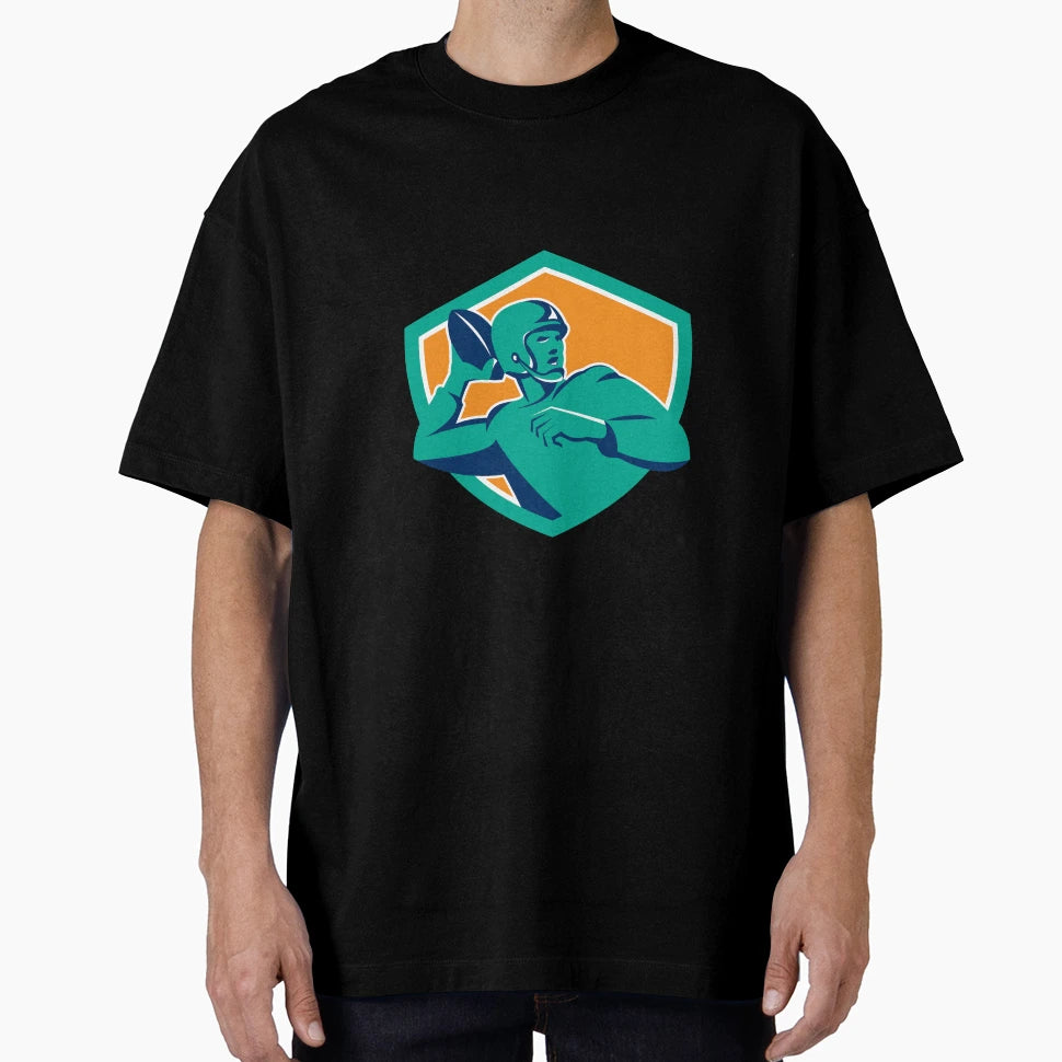 American Football Quarterback Qb T-Shirt - Minimalist Print for Adults - T-Shirt, Sweatshirt, Hoodie