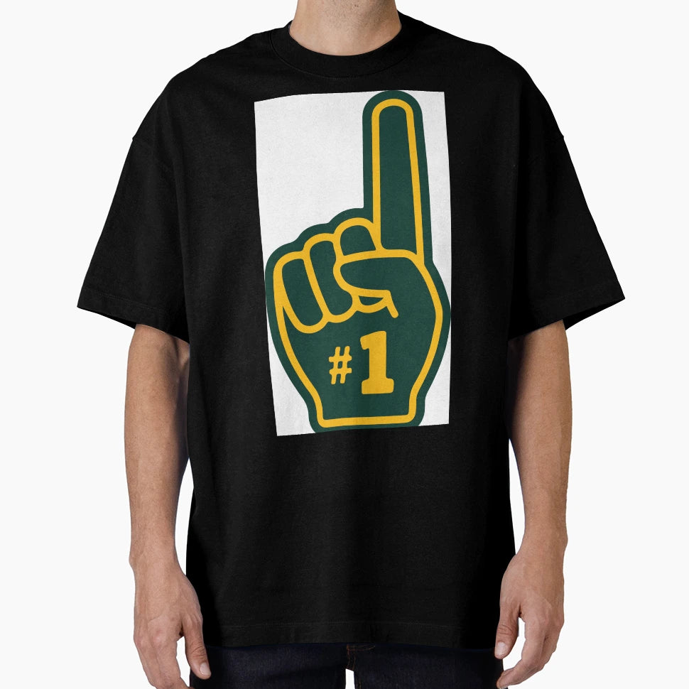 Packers Themed Number 1 Fan Foam T-Shirt - Custom Art Print Men Women - T-Shirt, Sweatshirt, Hoodie