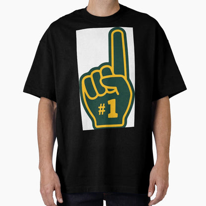 Packers Themed Number 1 Fan Foam T-Shirt - Custom Art Print Men Women - T-Shirt, Sweatshirt, Hoodie