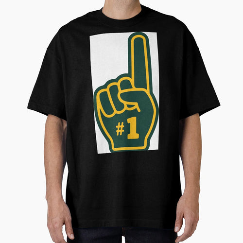 Packers Themed Number 1 Fan Foam T-Shirt - Custom Art Print Men Women - T-Shirt, Sweatshirt, Hoodie