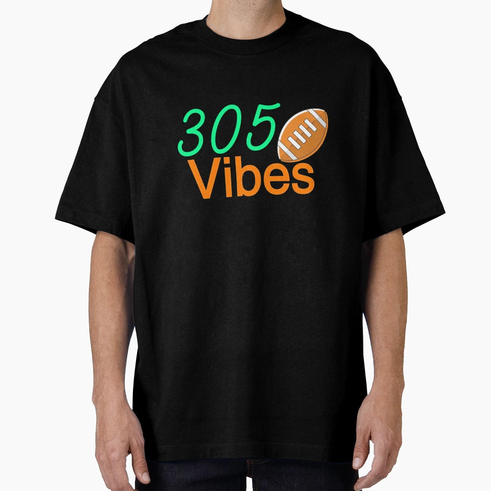 Miami 305 Football Vibes T-Shirt - Graphic Print Unisex - T-Shirt, Sweatshirt, Hoodie