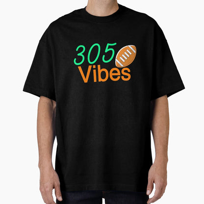 Miami 305 Football Vibes T-Shirt - Graphic Print Unisex - T-Shirt, Sweatshirt, Hoodie