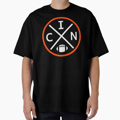 Cincinnati Football Emblem Cin T-Shirt - Minimalist Print Men Women - T-Shirt, Sweatshirt, Hoodie