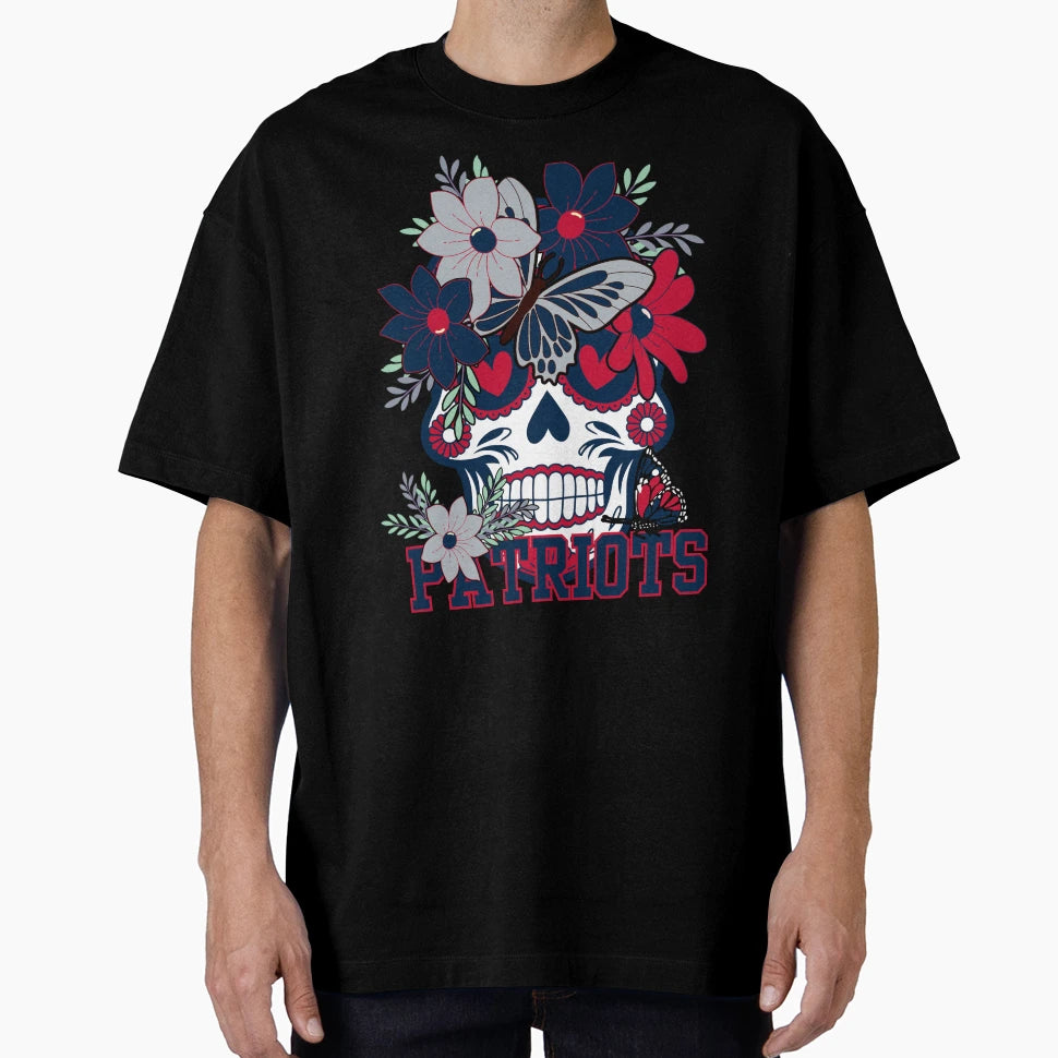 New England Patriots Scull T-Shirt - Graphic Print for Adults - T-Shirt, Sweatshirt, Hoodie