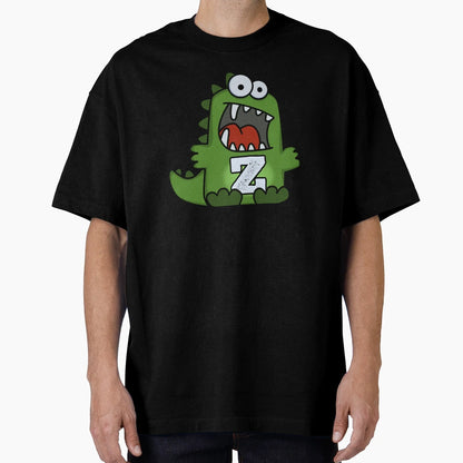 Alphabet Letter Z Rawrsome Green T-Shirt - Graphic Print for Adults - T-Shirt, Sweatshirt, Hoodie