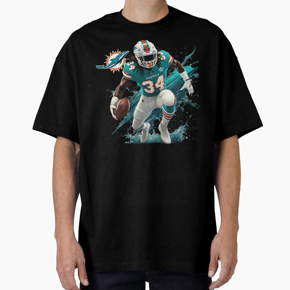 Dolphins Ricky Williams T-Shirt - Aesthetic Graphic for Adults - T-Shirt, Sweatshirt, Hoodie