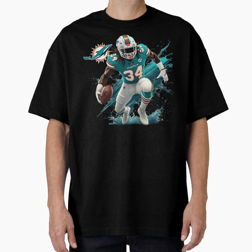 Dolphins Ricky Williams T-Shirt - Aesthetic Graphic for Adults - T-Shirt, Sweatshirt, Hoodie