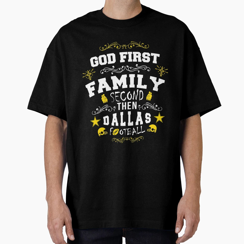 American Game God First Family Second T-Shirt - Minimalist Print Unisex - T-Shirt, Sweatshirt, Hoodie