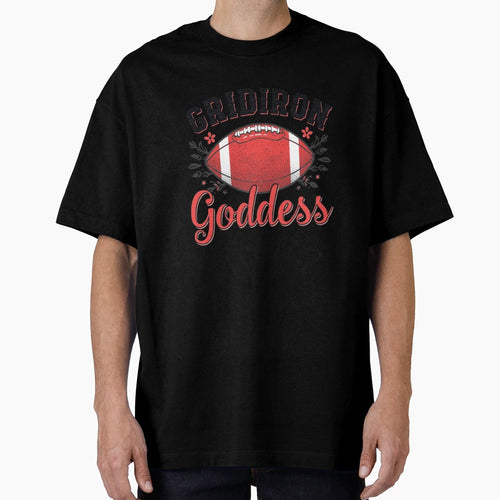 Gridiron Goddess Floral Football Fan T-Shirt - Minimalist Print Men Women - T-Shirt, Sweatshirt, Hoodie