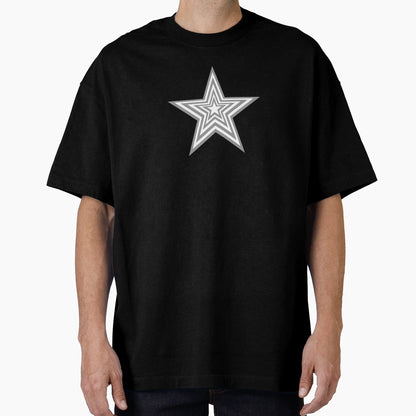Gray And White Y2K Star T-Shirt - Aesthetic Graphic Unisex - T-Shirt, Sweatshirt, Hoodie
