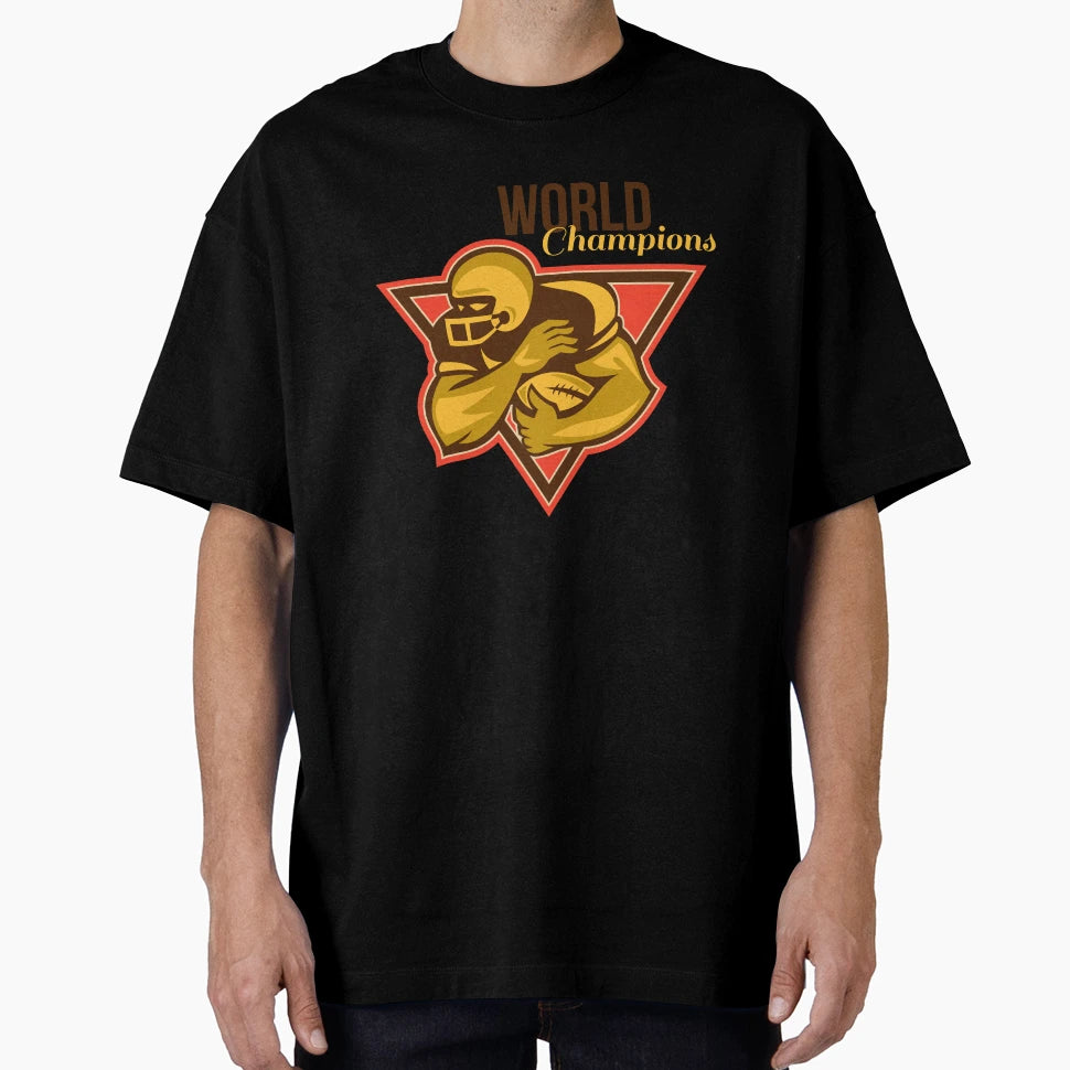 American Football Running Back World T-Shirt - Custom Art Print Unisex - T-Shirt, Sweatshirt, Hoodie