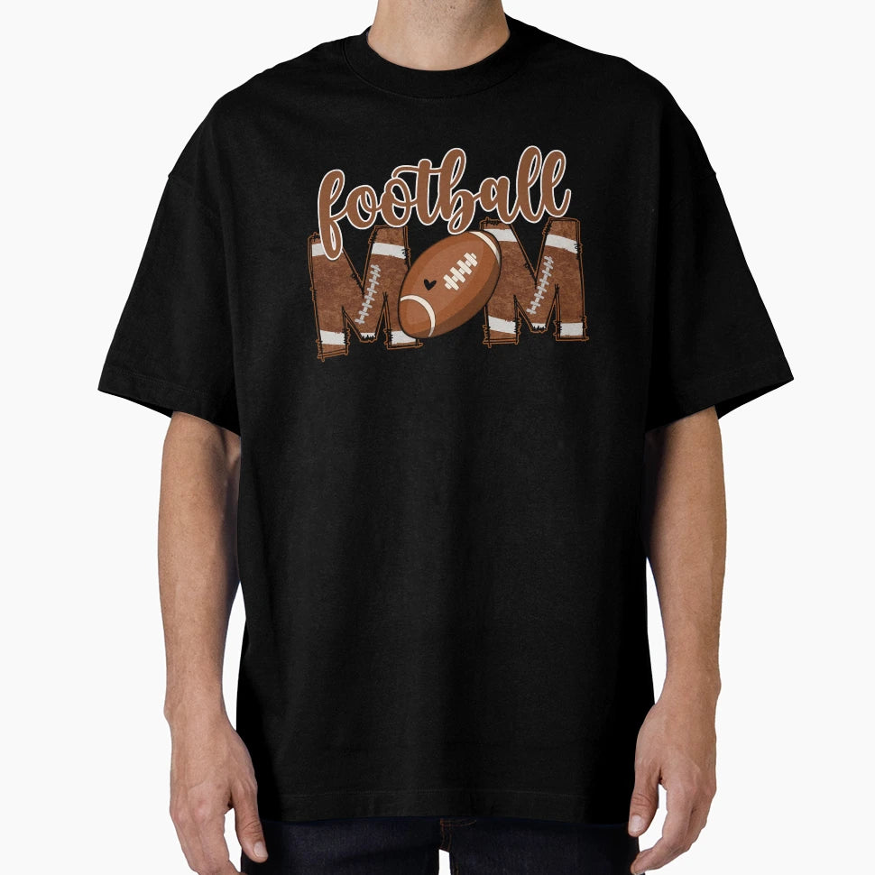 American Football Mom Leopard T-Shirt - Aesthetic Graphic Men Women - T-Shirt, Sweatshirt, Hoodie