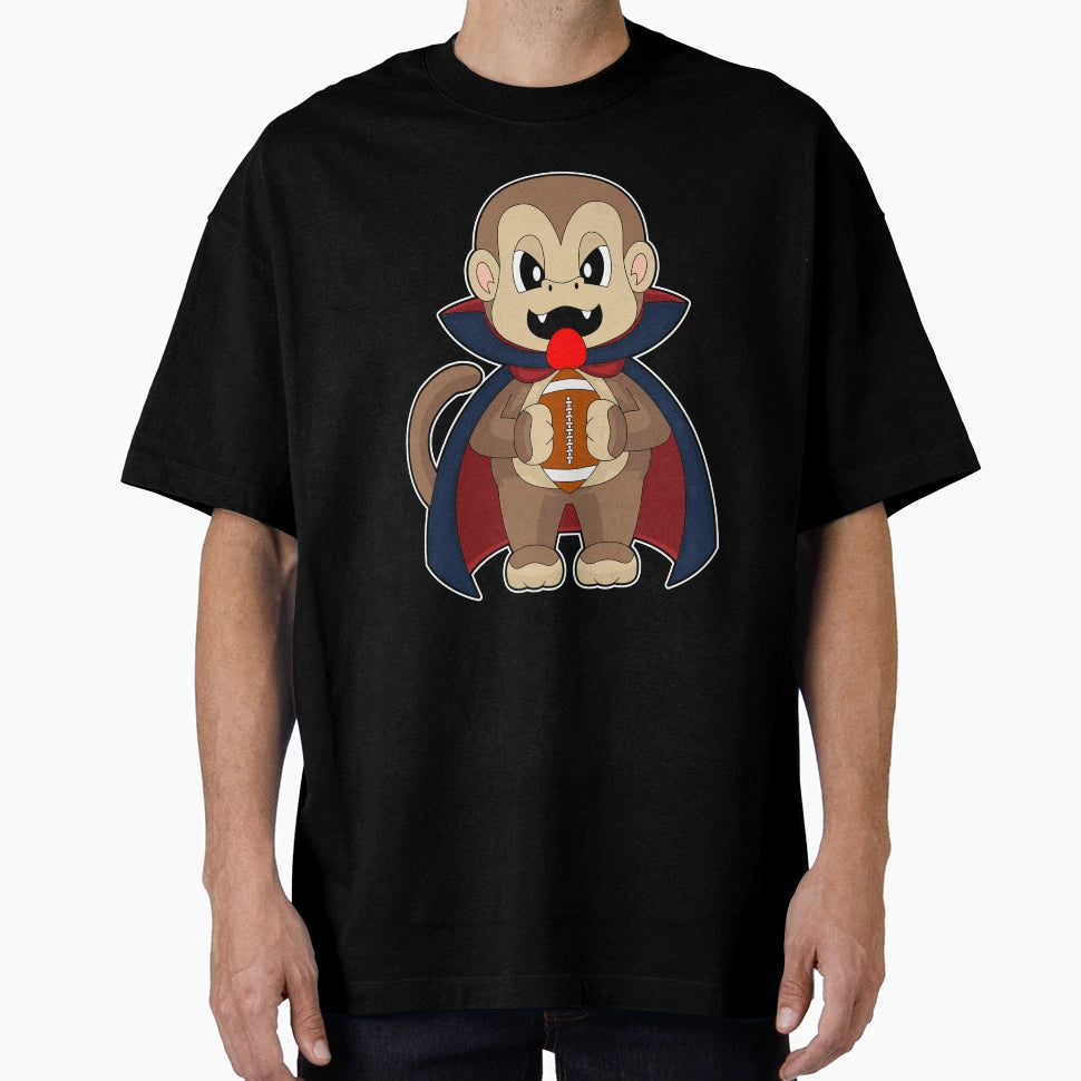 Monkey Halloween American Football T-Shirt - Casual Everyday Wear Unisex - T-Shirt, Sweatshirt, Hoodie