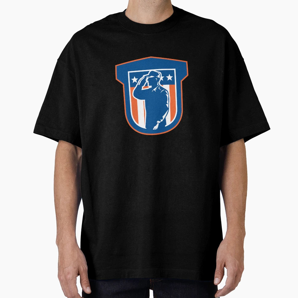 Miilitary Serviceman Salute Side T-Shirt - Custom Art Print for Adults - T-Shirt, Sweatshirt, Hoodie