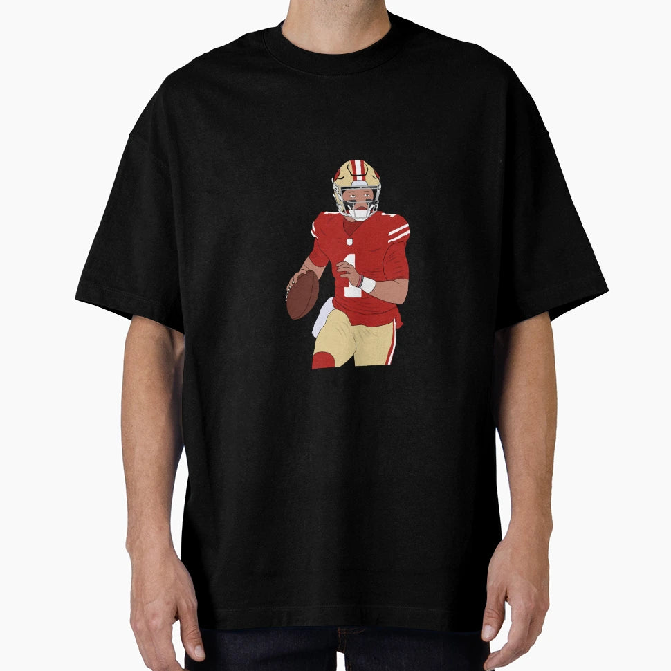 San Francisco 49Ers Justin Fields T-Shirt - Aesthetic Graphic Unisex - T-Shirt, Sweatshirt, Hoodie