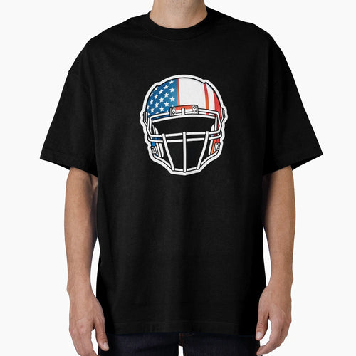 Usa American Football Helmet T-Shirt - Novelty Apparel for Adults - T-Shirt, Sweatshirt, Hoodie