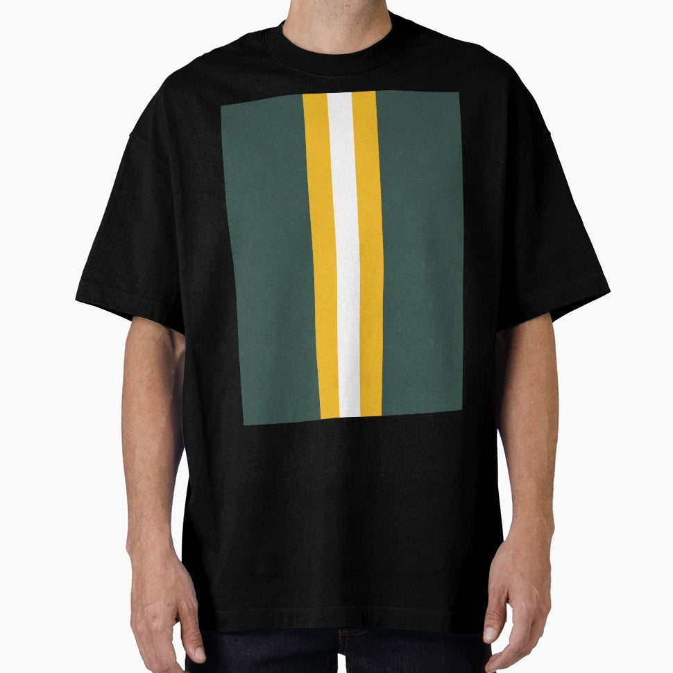 American Football Stripes Green Bay Green T-Shirt - Novelty Apparel Unisex - T-Shirt, Sweatshirt, Hoodie