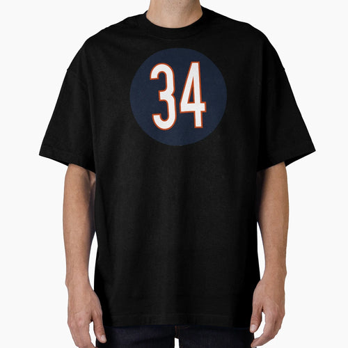 Walter Payton Number 34 Jersey T-Shirt - Minimalist Print Men Women - T-Shirt, Sweatshirt, Hoodie